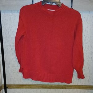 Jessica Simpson Red Crewneck Knit Sweater